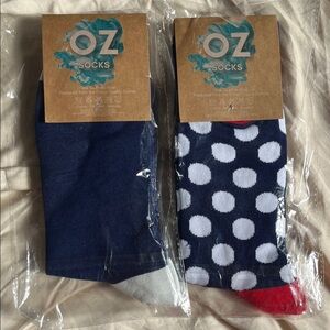Men's Navy and Polka Dot Casual Socks